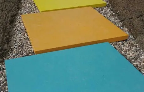 Losas de hormigón de colores